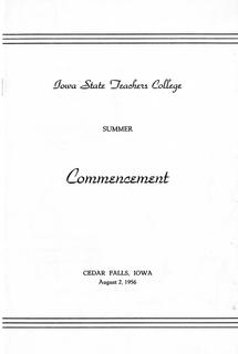 Summer Commencement [Program], August 2, 1956