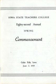 Spring Commencement [Program], June 3, 1959