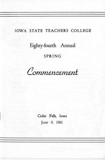 Spring Commencement [Program], June 9, 1961