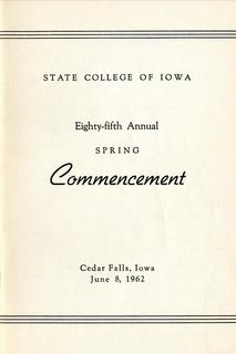 Spring Commencement [Program], June 8, 1962
