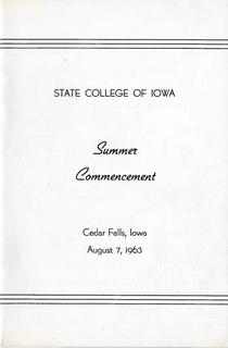 Summer Commencement [Program], August 7, 1963 2