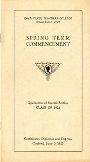 Spring Term Commencement [Program], June 5, 1923