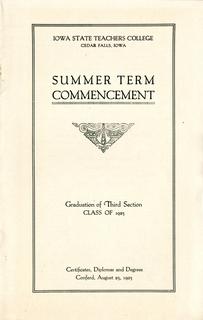 Summer Term Commencement [Program], August 23, 1923
