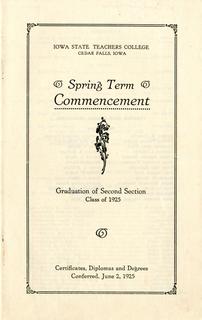 Spring Term Commencement [Program], June 2, 1925