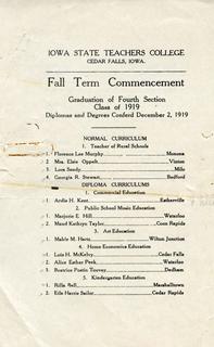 Summer Term Commencement [Program], August 21, 1919