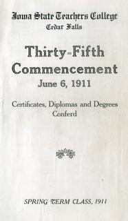Spring Term Commencement [Program], June 6, 1911