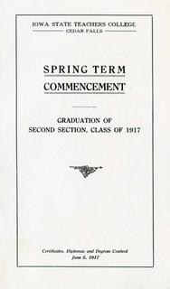 Spring Term Commencement [Program], June 5, 1917
