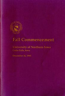 Fall Commencement [Program], December 16, 1995