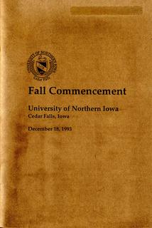 Fall Commencement [Program], December 18, 1993