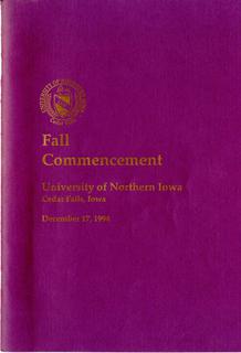 Fall Commencement [Program], December 17, 1994