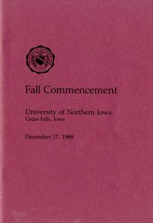 Fall Commencement [Program], December 17, 1988