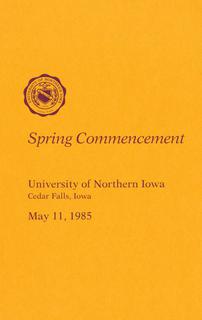 Spring Commencement [Program], May 11, 1985