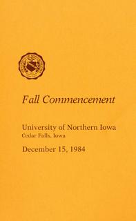 Fall Commencement [Program], December 15, 1984