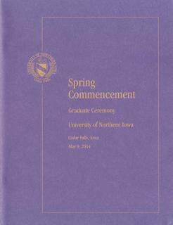 Spring Commencement, Graduate Ceremony [Program], May 9, 2014