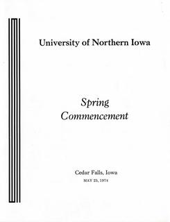 Spring Commencement [Program], May 25, 1974