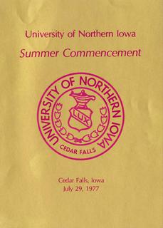 Summer Commencement [Program], July 29, 1977