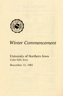 Winter Commencement [Program], December 12, 1981