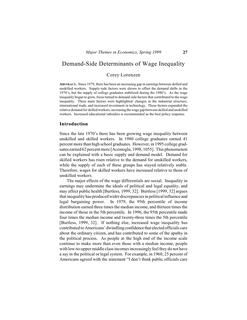 Demand-Side Determinants of Wage Inequality
