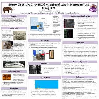 Energy-Dispersive X-ray (EDX) Mapping of Lead in Mastodon Tusk Using SEM