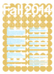 18. Schedule of Events. UNI Gallery of Art [poster, Fall 2014] by Philip Fass