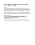 53 Update: Email - Webinar Signups, Director of General Education 5-6-21 by University of Northern Iowa. General Education Re-envisioning Committee.