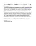 Update #69: Email - UNIFI Assessment Update 4-8-22 by University of Northern Iowa. General Education Re-envisioning Committee.