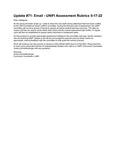 Update #71: Email - UNIFI Assessment Rubrics 5-17-22