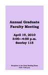 Annual Graduate Faculty Meeting [Program], April 19, 2010