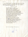 Letter from Patty with the poem Portrait of a Poet