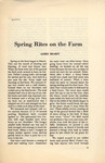 Spring Rites on the Farm by James Hearst