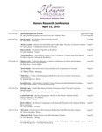 Honors Research Conference [Program] April 11, 2015