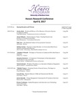 Honors Research Conference [Program] April 8, 2017 by University of Northern Iowa