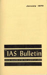 The IAS Bulletin, v4n1, January 1970 by Iowa Academy of Science