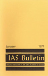 The IAS Bulletin, v5n1, January 1971 by Iowa Academy of Science