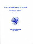 Iowa Academy of Science 115th Annual Meeting [Program, 2003]