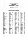 Program Abstracts, 109th Session, Iowa Academy of Science, April 25-26, 1997