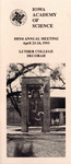 The Annual Meeting of the Iowa Academy of Science April 23-24, 1993 [Program, 105th meeting]