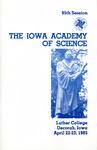 The Annual Meeting of the Iowa Academy of Science April 22-23, 1983 [Program, 95th meeting] by Iowa Academy of Science