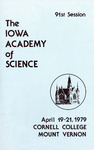 The Annual Meeting of the Iowa Academy of Science April 20-21, 1979 [Program, 91st meeting]