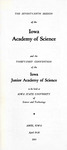 The Seventy-fifth Session of the Iowa Academy of Science and the Thirty-first Convention of the Iowa Junior Academy of Science, April 19-20, 1963 by Iowa Academy of Science