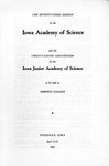 The Seventy-third Session of the Iowa Academy of Science and the Twenty-ninth Convention of the Iowa Junior Academy of Science, April 14-15, 1961 by Iowa Academy of Science