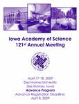 Iowa Academy of Science 121st Annual Meeting [2009]: Advance Program by Iowa Academy of Science