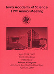 Iowa Academy of Science 119th Annual Meeting [2007]: Advance Program