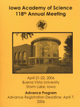 Iowa Academy of Science 118th Annual Meeting [2006]: Advance Program