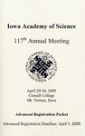 Iowa Academy of Science 117th Annual Meeting [2005]: Advance Program by Iowa Academy of Science