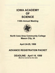 Iowa Academy of Science 110th Annual Meeting [1998]: Advance Program by Iowa Academy of Science