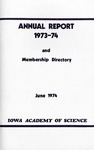 Annual Report 1973-74 and Membership Directory by Iowa Academy of Science