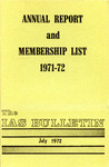Annual Report and Membership List 1971-72 by Iowa Academy of Science