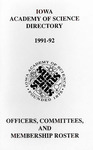Iowa Academy of Science Directory, 1991-92: Officers, Committees, and Membership Roster