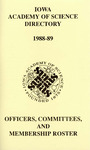 Iowa Academy of Science Directory, 1988-89: Officers, Committees, and Membership Roster by Iowa Academy of Science
